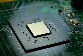 Close up of electronic circuit board