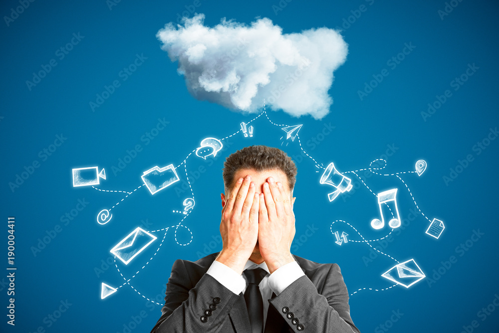 Poster cloud computing and technology concept