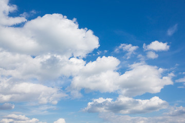 Naklejka na ściany i meble Light gentle cloud on a blue sky