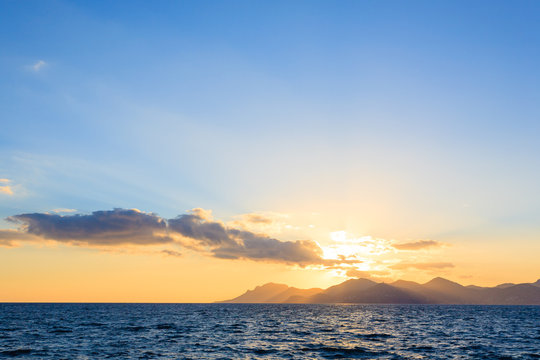 Sunset From The Port Of Cannes, France