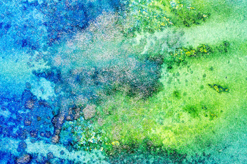 Blue and Green Abstract Metallic Background