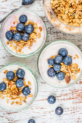 Yogurt with Homemade Granola and Blueberries