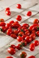 grupo de tomate cherry de diferentes variedades