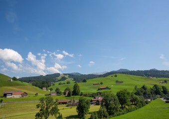 Obraz premium Landscape of the region Appenzell in Switzerland in summer
