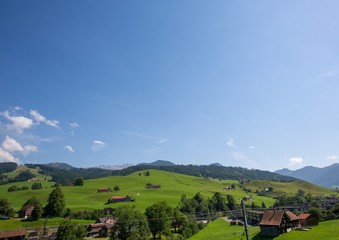 Fototapeta na wymiar Landscape of the region Appenzell in Switzerland in summer