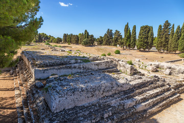 Syracuse, Sicily, Italy. The sacrificial altar of Hiero II (Ara di Ierone II), III century BC