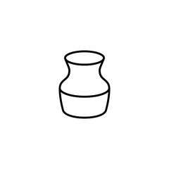 vase line icon on white background