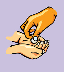 Receive Bread Manna Illustration, art vector design