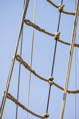 Mast rigging on sky