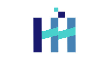 HH Digital Ribbon Letter Logo 