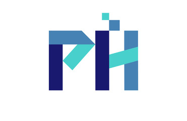 PH Digital Ribbon Letter Logo 