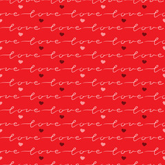 Romantic seamless pattern for Valentine's day, vector illustration