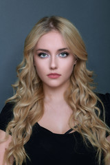 Fototapeta premium Photo of a beautiful young blond woman