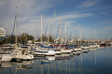 Fototapeta na wymiar Marina in Larnaca. Cyprus