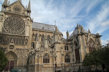 Fototapeta na wymiar Notre Dame Cathedral located in Paris, France