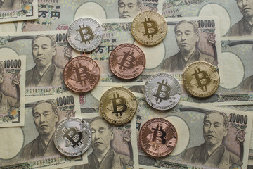 ビットコインと一万円札