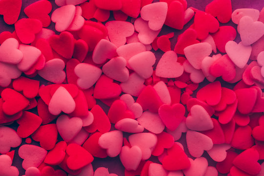 Ansammlung von Herzen für die Liebe, den Valentinstag oder den Muttertag
