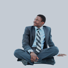 afro-american businessman relaxing