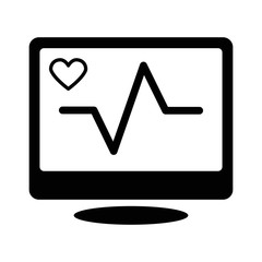 medical cardiogram simple line icon