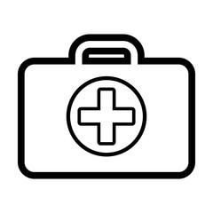 medical chest simple line icon