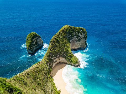 Kling Kling Beach in Nusa Penida just off of the island of Bali in Indonesia