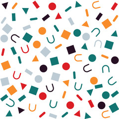 Seamless Geometric abstract background, geometric pattern, shapes, art, geometric abstract, graphic design, flat design, web - design. You can find the seamless background in the 'Swatches' panel