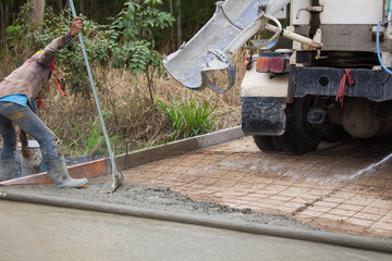 road concrete construction