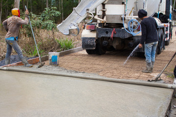 road concrete construction