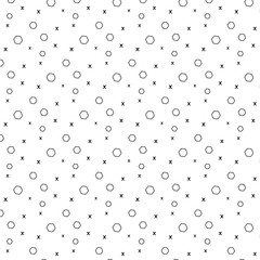 Hipster Pattern with grey star and polygon ornament on white background