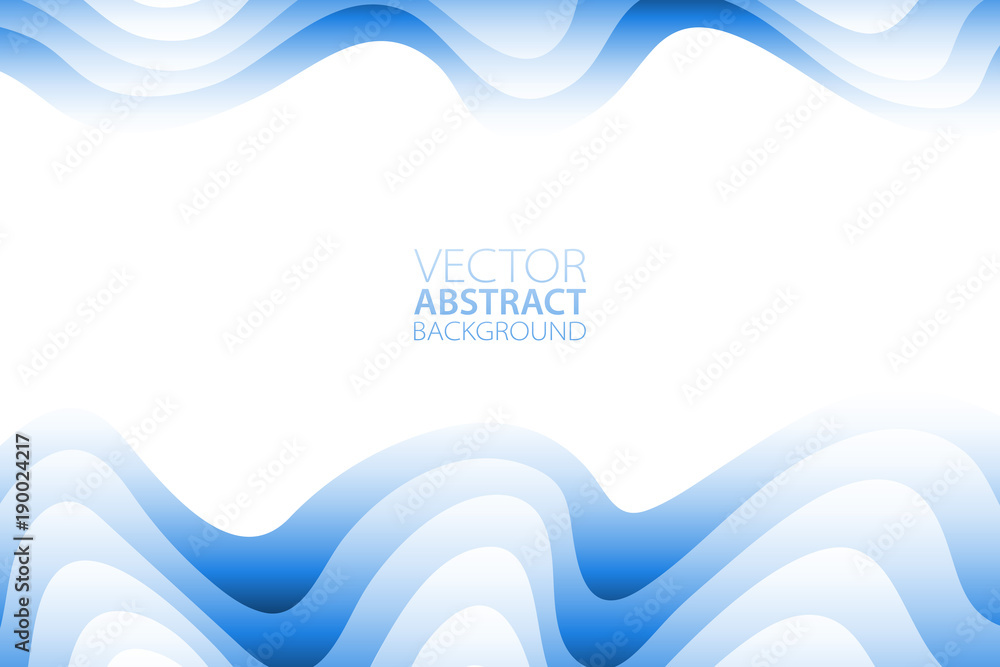 Poster vector abstract background. layered effect backdrop. minimalistic texture with wavy motif. banner, f
