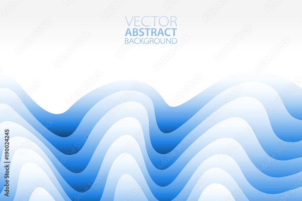 Poster vector abstract background. layered effect backdrop. minimalistic texture with wavy motif. banner, f