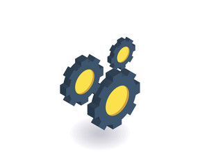 Teamwork icon. Vector illustration in flat isometric 3D style.