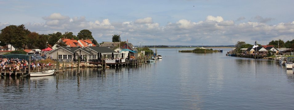 Fish restaurants in Karrebaeksminde, Naestved. Denmark. 
