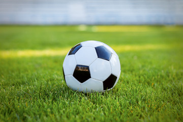 Fototapeta na wymiar soccer ball on the grass football