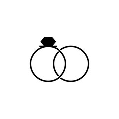 wedding rings icon. Element of love for mobile concept and web apps. Thin line  icon for website design and development, app development. Premium icon