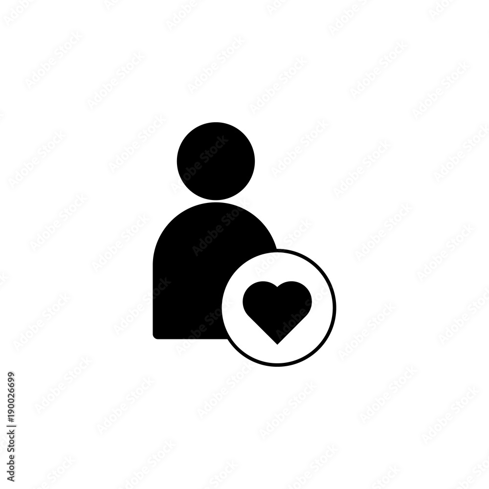 Poster man and heart icon. Element of love for mobile concept and web apps. Thin line  icon for website design and development, app development. Premium icon