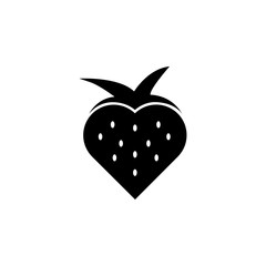 strawberry in the shape of heart icon. Element of love for mobile concept and web apps. Thin line  icon for website design and development, app development. Premium icon