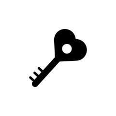 heart key icon. Element of love for mobile concept and web apps. Thin line  icon for website design and development, app development. Premium icon