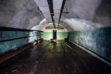 Underground hospital in a large abandoned Soviet bunker