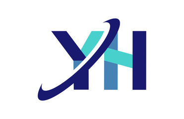 YH Ellipse Swoosh Ribbon Letter Logo 