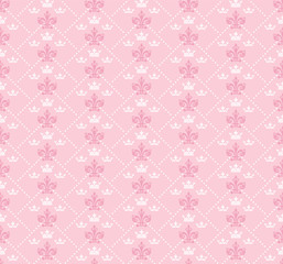 Seamless pink wallpaper for interior design