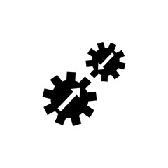 arrows in gears icon. Element of finance for mobile concept and web apps. Illustration icon for website design and development, app development. Premium icon