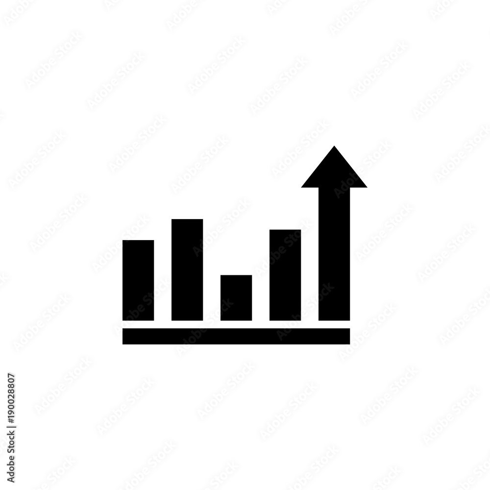 Poster arrow in diagram icon. Element of finance for mobile concept and web apps. Illustration icon for website design and development, app development. Premium icon