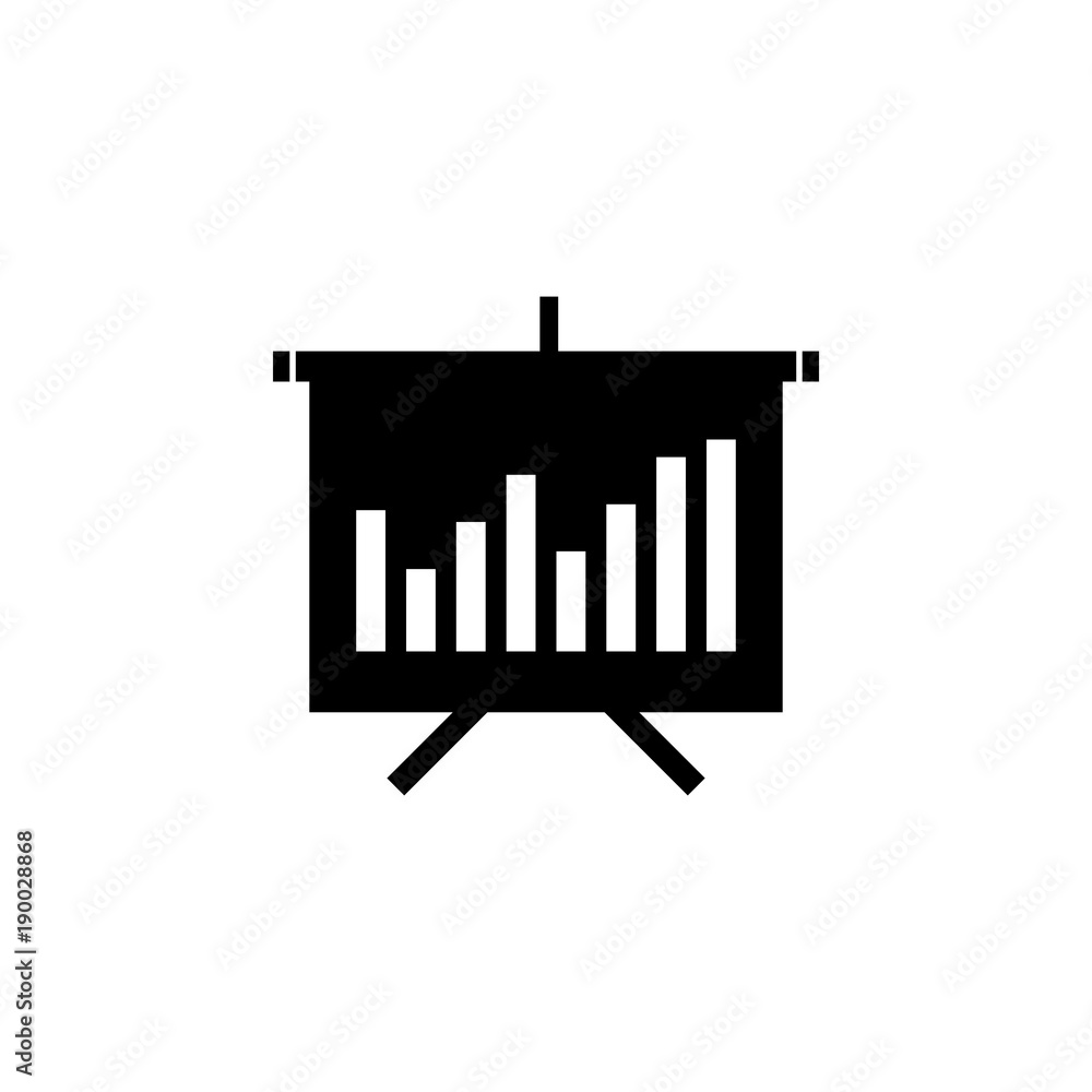 Poster chart board icon. element of finance for mobile concept and web apps. illustration icon for website 
