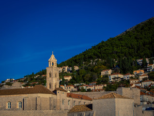 Fototapeta na wymiar church tower in Dubrovnik