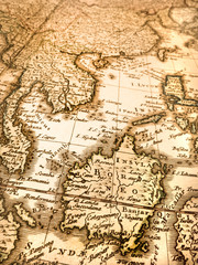 古い世界地図　東南アジア