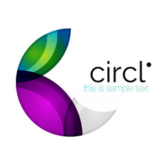 Clean professional colorful circle business icon