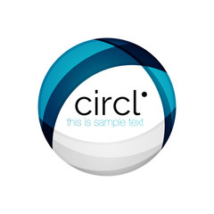 Clean professional colorful circle business icon
