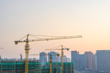 Fototapeta premium construction site in modern city
