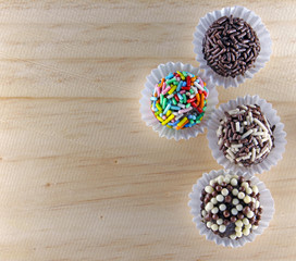 Sweets on the table (Brigadeiro)